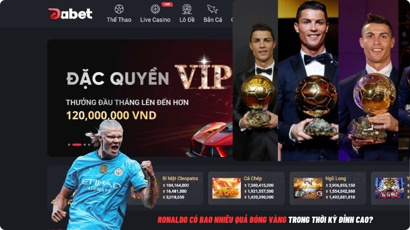 ronaldo có bao nhiêu quả bóng vàng